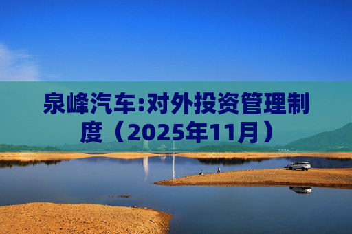 泉峰汽车:对外投资管理制度（2025年11月）  第1张