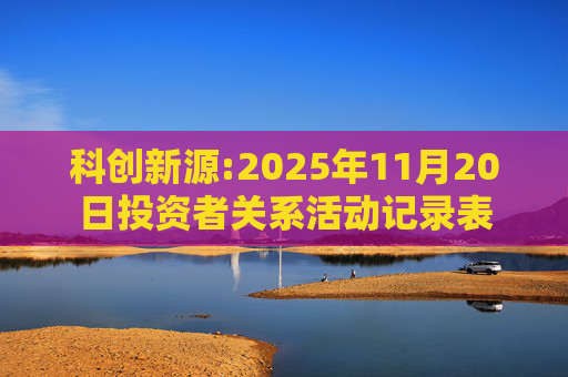 科创新源:2025年11月20日投资者关系活动记录表