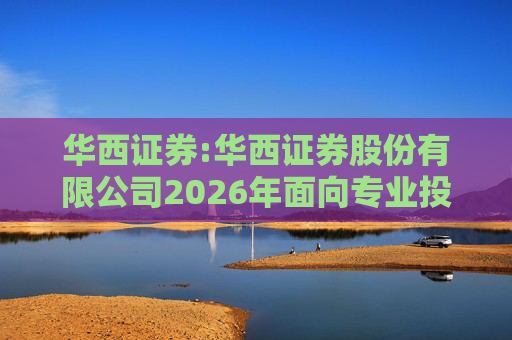 华西证券:华西证券股份有限公司2026年面向专业投资者公开发行公司债券（第一期）信用评级报告  第1张