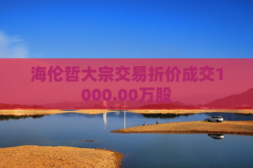 海伦哲大宗交易折价成交1000.00万股