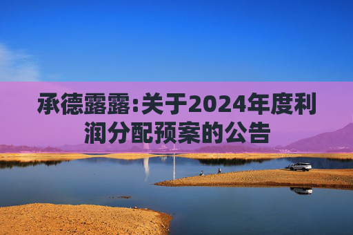 承德露露:关于2024年度利润分配预案的公告  第1张