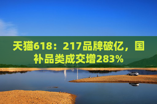 天猫618：217品牌破亿，国补品类成交增283%