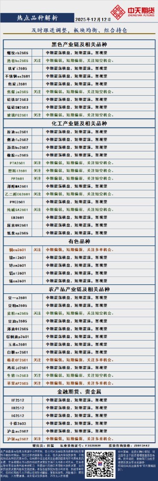 中天策略:12月12日市场分析