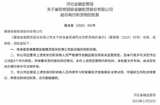崔哲峰获批出任冀银金融租赁副总裁
