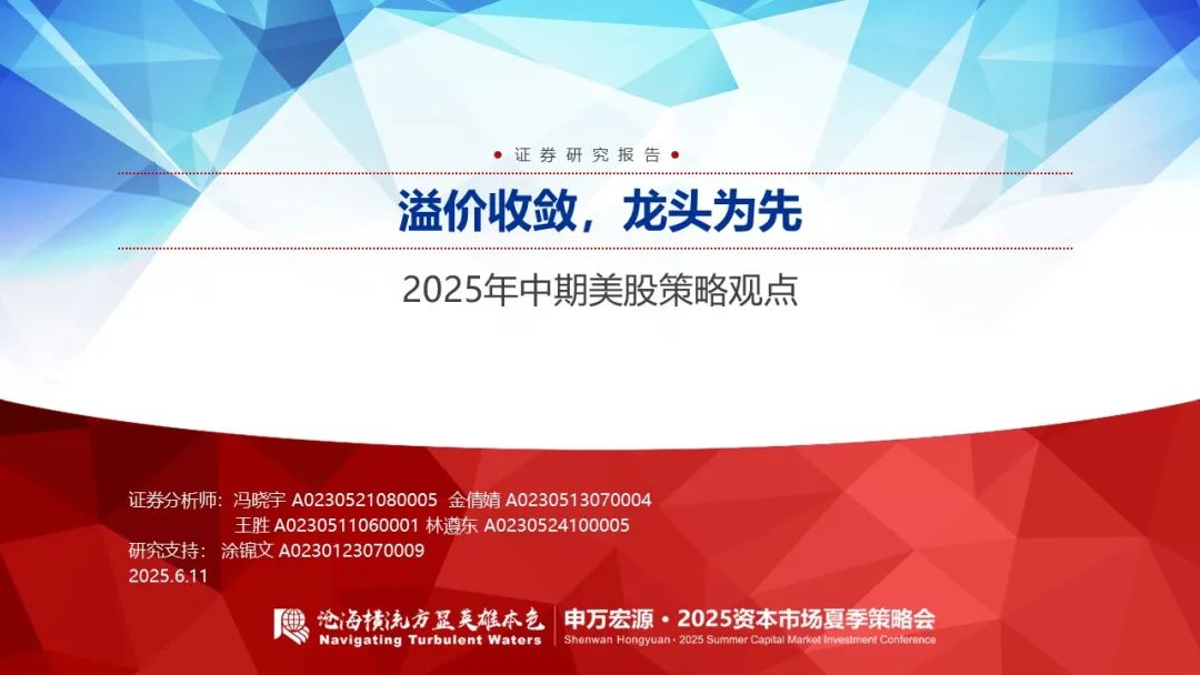 【申万宏源策略】溢价收敛，龙头为先——2025年中期美股策略观点  第4张