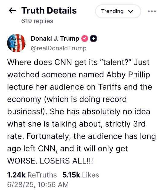 特朗普：CNN记者三流水平 全是失败者  第1张