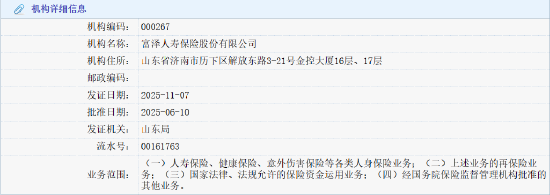 富泽人寿获批保险许可证 注册资本170亿元 第1张 富泽人寿获批保险许可证 注册资本170亿元 第1张