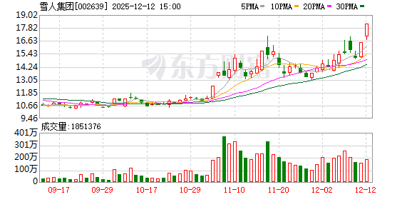 雪人集团：连续2个交易日收盘价格涨幅偏离值累计超20%  第1张