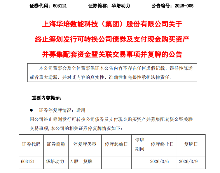 603121，终止重大资产重组！下周一复牌！  第1张